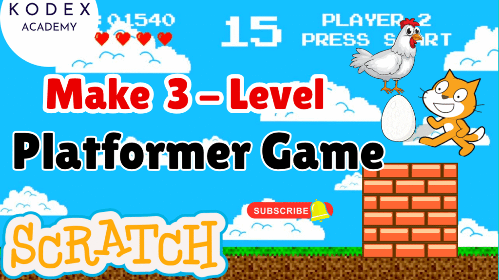 How to Make a 3-Level Platformer Game in Scratch Mario-Style Hen Adventure Game